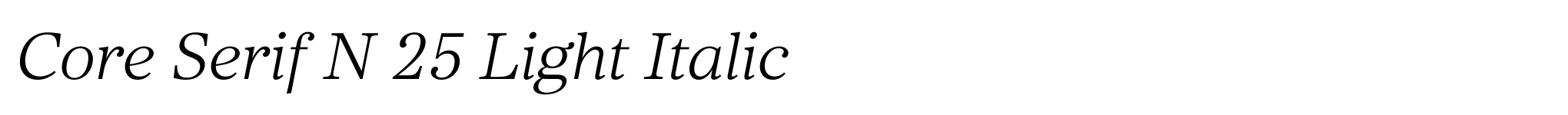 Bild Core Serif N 25 Light Italic